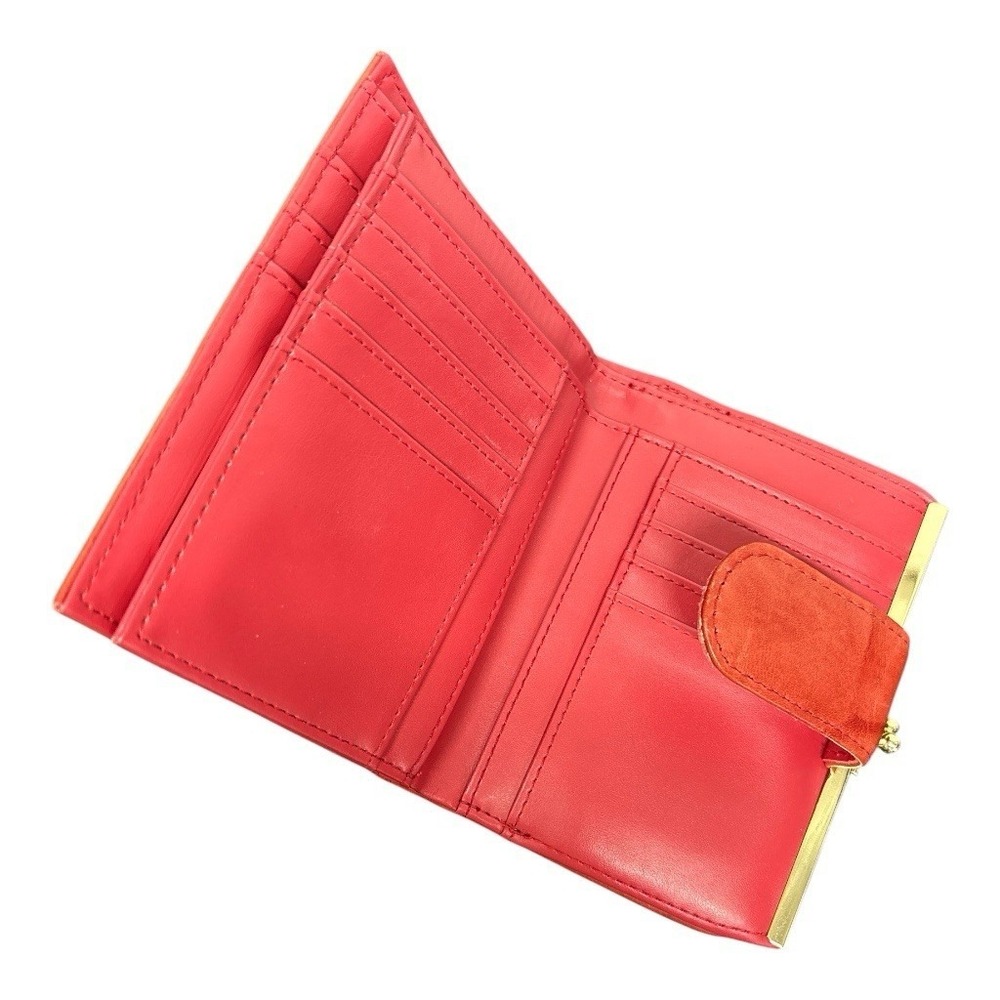 NWOT Buxton Cardex Top Grain Cowhide Leather Wallet w/Coin Purse Red Classic - Picture 8 of 11